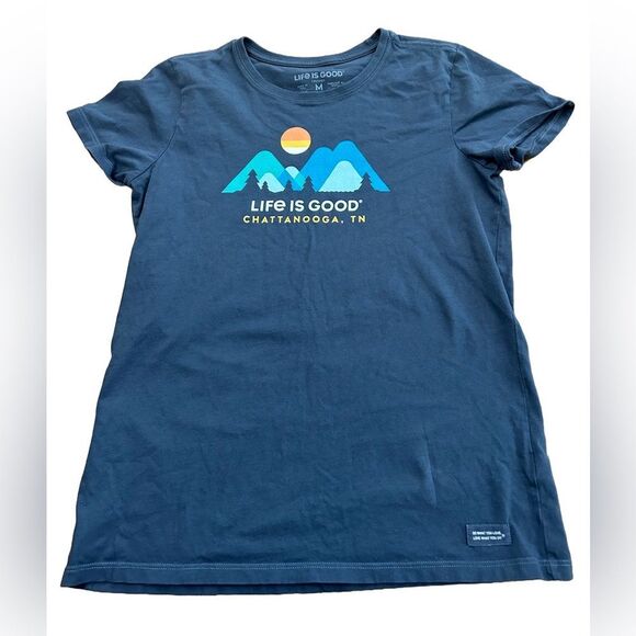 Women’s Life is Good Mountains Chattanooga Tennessee Tshirt - Picture 1 of 3